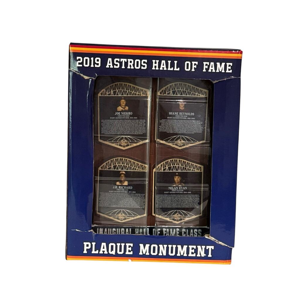 Houston Astros Inaugural Hall Of Fame Class of 2019 Plaque Monument New In Box